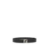 Fendi Black Calf Leather Bos Taurus Regular Belt