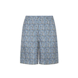 Fendi Blue Silk Short And Mini Shorts