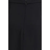 Valentino Black Silk Long Skirt