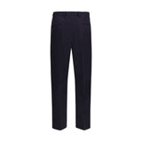 Prada Blue Cotton Casual Pants