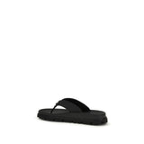 Prada Black Rubber Flip-Flop Sandals