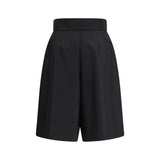 Valentino Black Wool Bermuda Shorts