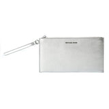 Michael Kors Gray Leather Clutch Bag