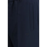 Gucci Blue Polyester Casual Pants