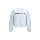 Alexander McQueen Blue Cotton Sweatshirt
