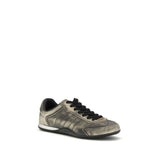 Gucci Black Calf Leather Bos Taurus Low Top Sneakers