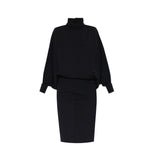 Saint Laurent Black Wool Casual Dress