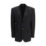 Balenciaga Black Wool Jackets And Coat