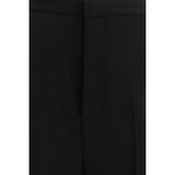 Balenciaga Black Cotton Dress Pants