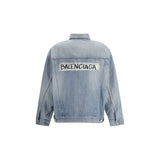 Balenciaga Blue Cotton Denim Jacket