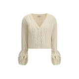 Moncler Beige Alpaca Vicugna Pacos Cardigan