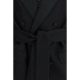Valentino Black Fleece Wool Blazer
