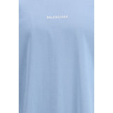 Balenciaga Blue Cotton T-Shirt