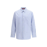 Gucci Blue Cotton Pattern Shirt