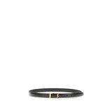 Saint Laurent Black Calf Leather Bos Taurus Regular Belt