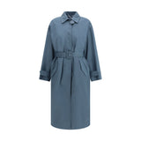 Fendi Blue Cotton Coat