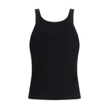 Fendi Black Cotton Sleeveles T-Shirt