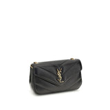 Saint Laurent Black Lamb Ovis Aries Aries Shoulder Bag