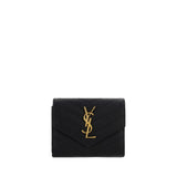 Saint Laurent Black Calf Leather Bos Taurus Wallet