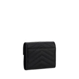 Saint Laurent Black Calf Leather Bos Taurus Wallet