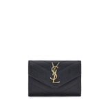 Saint Laurent Black Calf Leather Bos Taurus Wallet