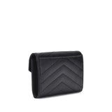 Saint Laurent Black Calf Leather Bos Taurus Wallet