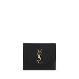 Saint Laurent Black Calf Leather Bos Taurus Wallet
