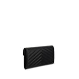 Saint Laurent Black Calf Leather Bos Taurus Wallet