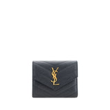 Saint Laurent Black Calf Leather Bos Taurus Wallet