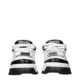 Versace White Leather Low Top Sneakers