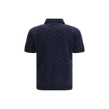 Gucci Blue Silk Polo Shirt