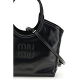 Miu Miu Black Calf Leather Bos Taurus Handbag