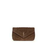 Saint Laurent Brown Calf Leather Bos Taurus Shoulder Bag