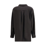Valentino Black Wool Dress Shirt