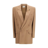 Saint Laurent Beige Silk Blazer