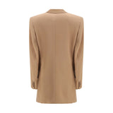Saint Laurent Beige Silk Blazer