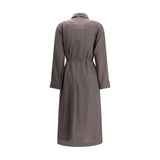 Fendi Brown Silk Casual Dress