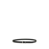 Saint Laurent Black Calf Leather Bos Taurus Thin Belt