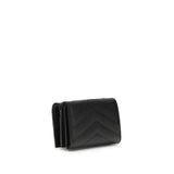 Saint Laurent Black Calf Leather Bos Taurus Wallet