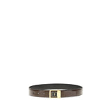 Saint Laurent Bicolor Calf Leather Bos Taurus Regular Belt