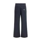 Miu Miu Blue Cotton Flared Jeans