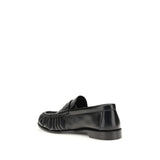 Saint Laurent Black Lamb Ovis Aries Aries Slip-On Loafers