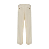 Miu Miu Beige Cotton Casual Pants