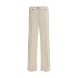 Valentino Beige Cotton Flared Jeans