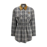 Miu Miu Gray Cotton Casual Dress
