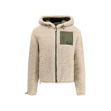 Miu Miu Beige Fleece Wool Full-Length Jacket