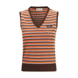 Miu Miu Multicolor Wool Sleeveles Sweater