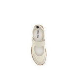 Miu Miu Beige Recycled Polyamide Ballet Flats
