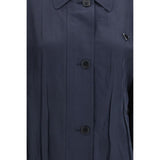 Prada Blue Silk Coat