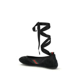 Gucci Black Fabric Ballet Flats